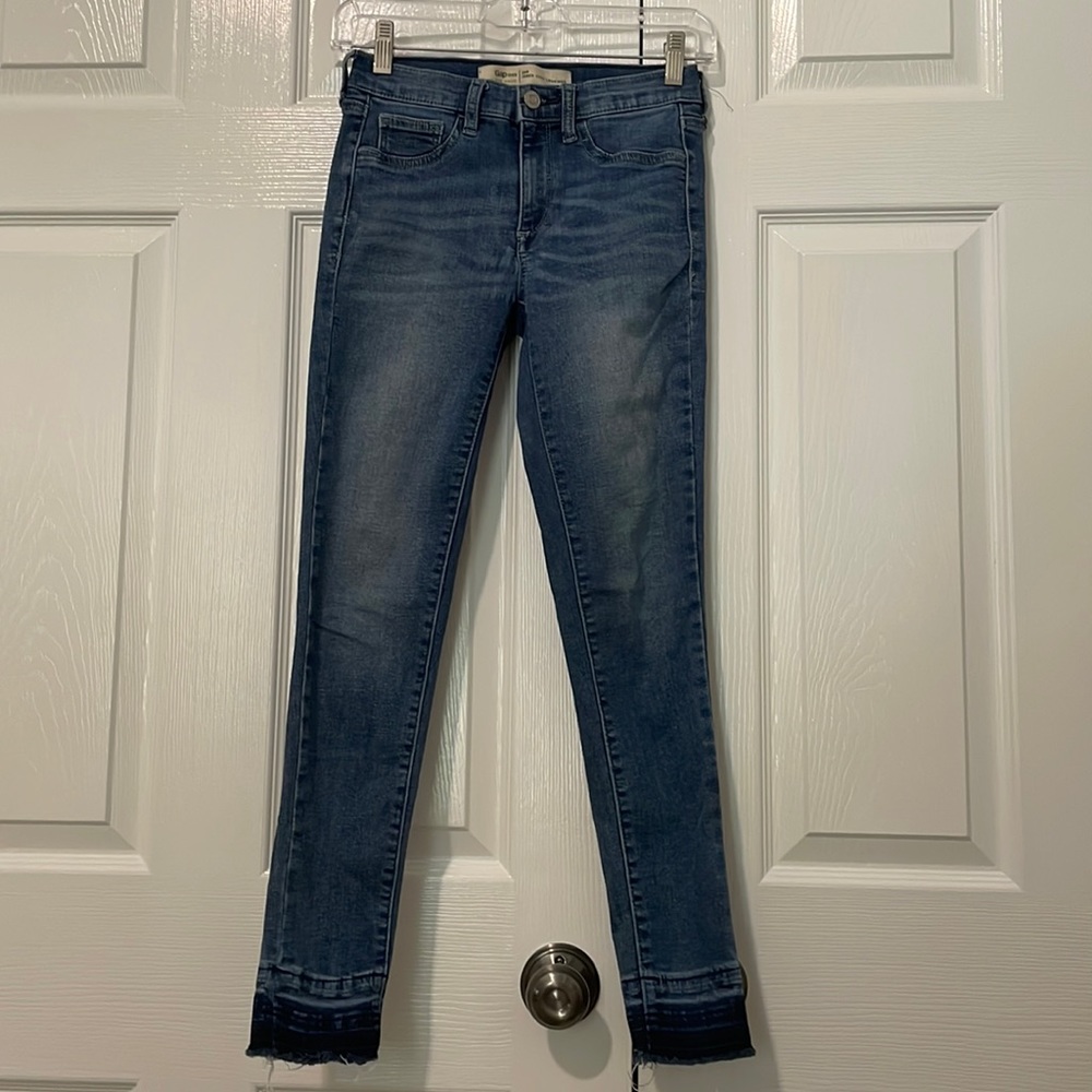 Gap Denim Leggings with “Dipped Dye” Hem